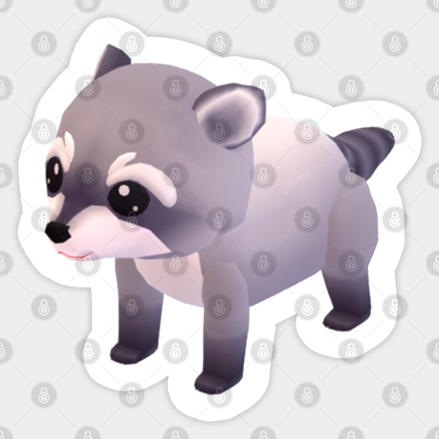 Raccoon Sticker by MadDesigner